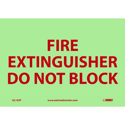 Fire Extinguisher Do Not Block Sign