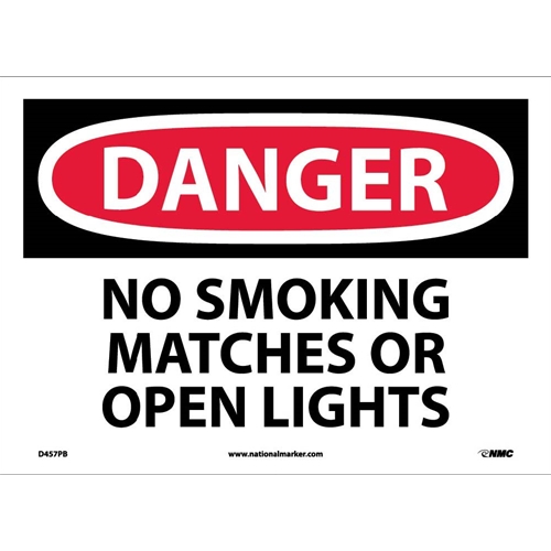 Danger No Smoking Matches Or Open Flames Sign D Pb