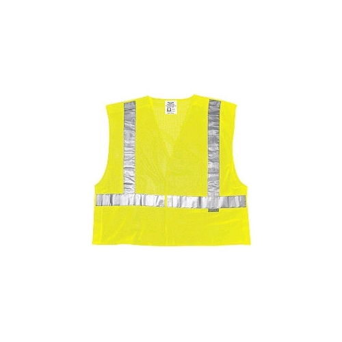 MCR (CL2ML) Class 2 Lime Polyester Tear-Away Vest, Velcro Closures