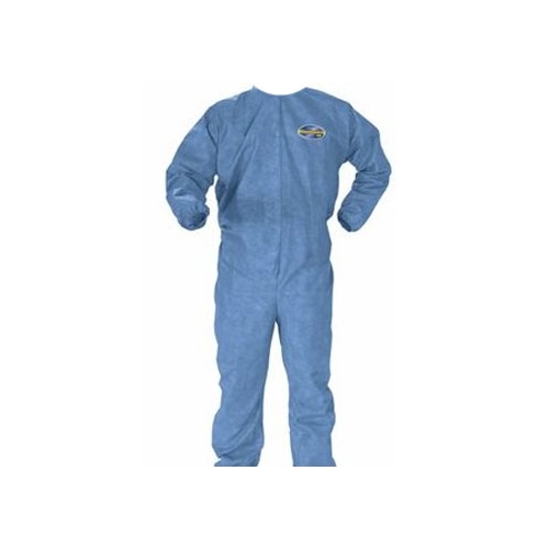 KleenGuard A60 Coveralls, Zipper Front, Storm Flap, Elastic Back, Wrists & Ankles