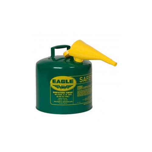 Eagle Type I Safety Can, 5 Gal. Green with F-15 Funnel, UI-50-FSG