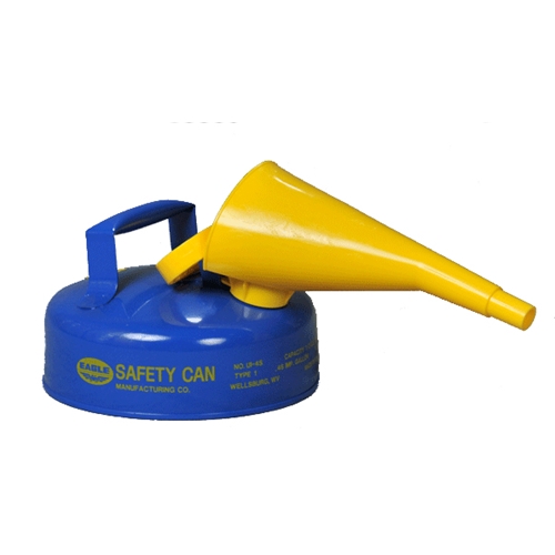 Eagle Type I Safety Can, 2 Qt. Blue with Funnel, UI-4-FSB
