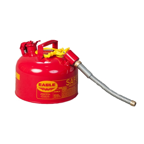 Eagle Type II Safety Can, 2.5 Gal. Red with 7/8" O.D. Flex Spout, U2-26-S