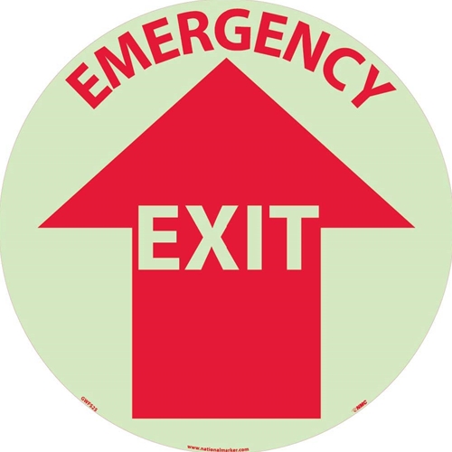 Emergency Exit Glow Walk On Floor Sign (GWFS25)