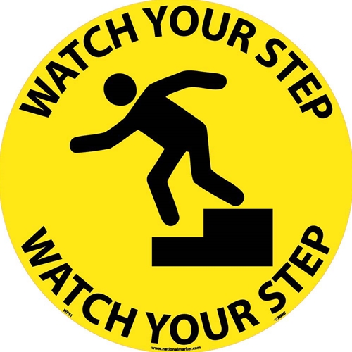 Watch Your Step Walk On Floor Sign (WFS1)