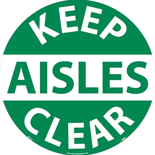 Keep Aisles Clear Walk On Floor Sign (WFS12)