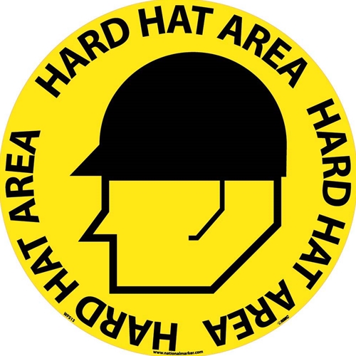 Hard Hat Area Walk On Floor Sign (WFS13)