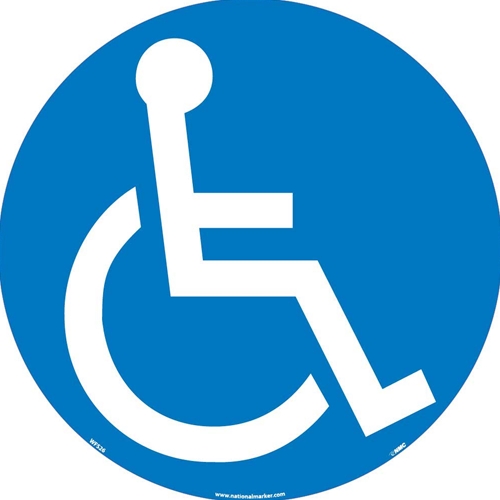 Handicapped Symbol Walk On Floor Sign (WFS26)