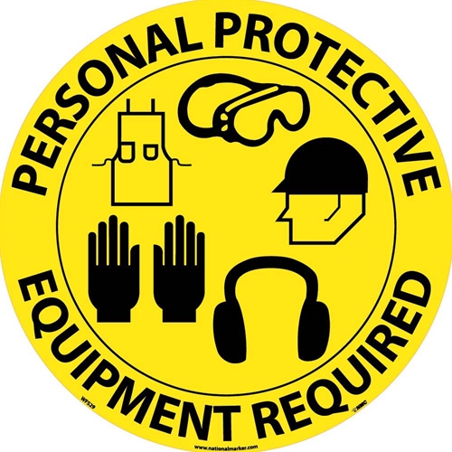 Personal Protective Equipment Required Walk On Floor Sign (WFS29)