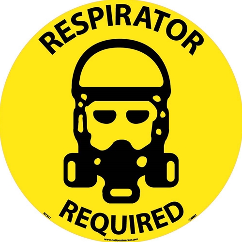 Respirator Required Walk On Floor Sign (WFS31)