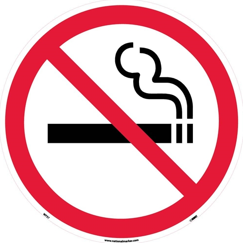 No Smoking Symbol Walk On Floor Sign (WFS7)