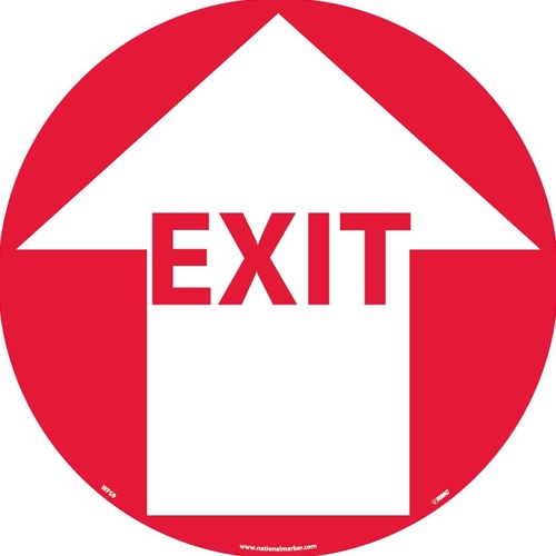 Exit With Arrow Walk On Floor Sign (WFS9)