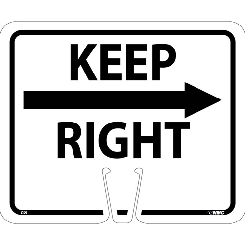 Safety Cone Keep Right Sign (CS9)