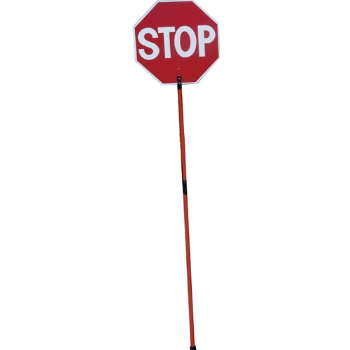 Aluminum Reflective Safe-T-Paddle Stop/Slow Sign With 93" Telescoping Handle (PS6)