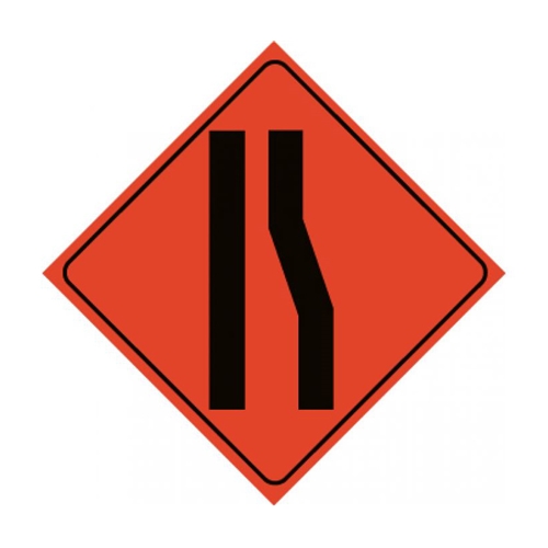 Reflective Roll-Up Merge Left Lane Sign (RUR11)