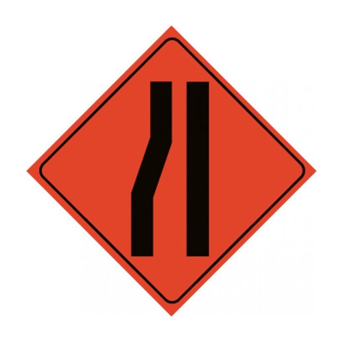 Reflective Roll-Up Merge Right Lane Sign (RUR12)