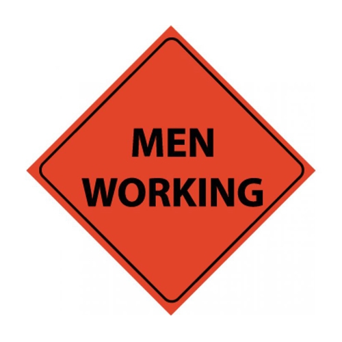 Reflective Roll-Up Men Working Sign (RUR4)