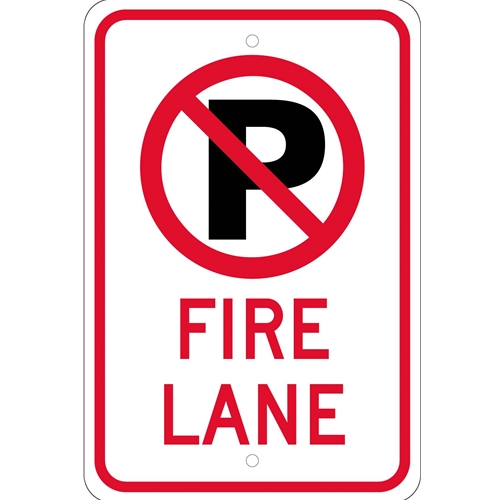 No Parking Graphic Fire Lane Sign (TM0101K)