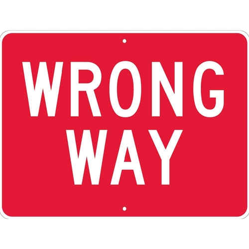Wrong Way Sign (TM133K)