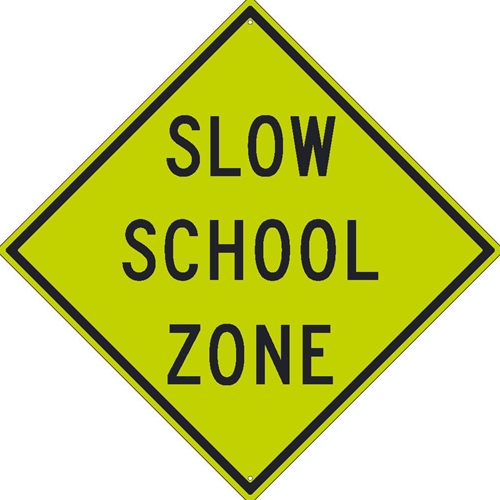 Slow School Zone Sign (TM177DG)