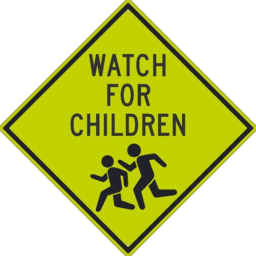 Watch For Children Sign (TM184DG)