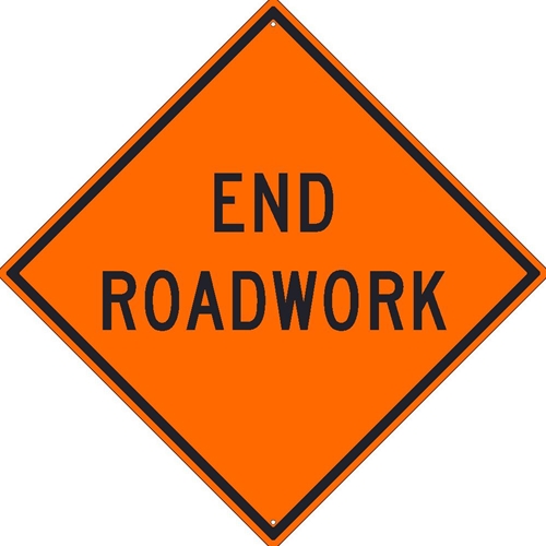 End Roadwork Sign (TM191K)