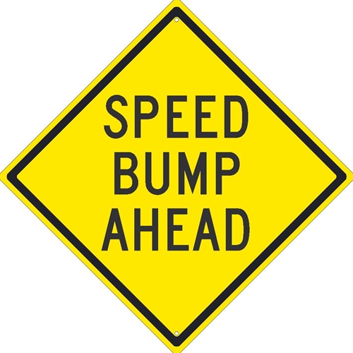 Speed Bump Ahead Sign (TM214J)