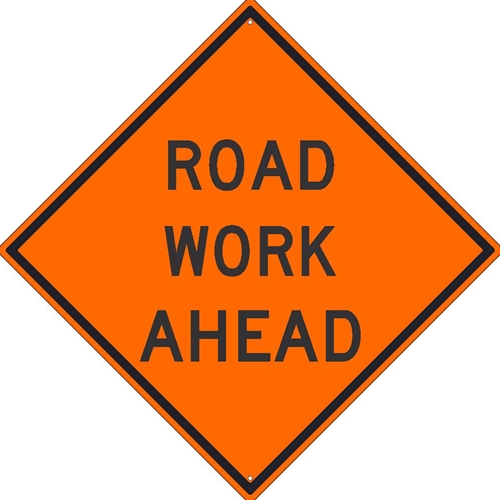 Road Work Ahead Sign (TM229K)