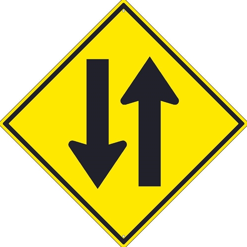 Two Way Traffic Arrow Symbol Sign Tm238k