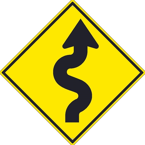 Winding Road Arrow Right Sign (TM242K)