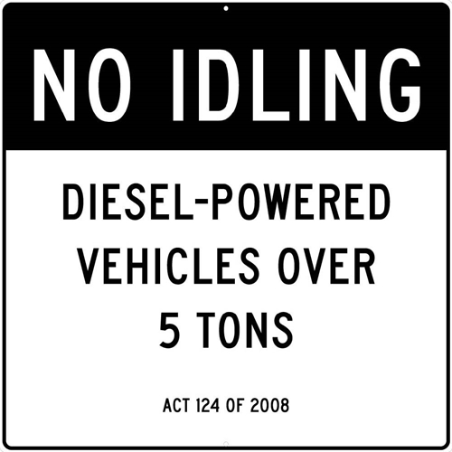 No Idling Traffic Sign (TM244J)