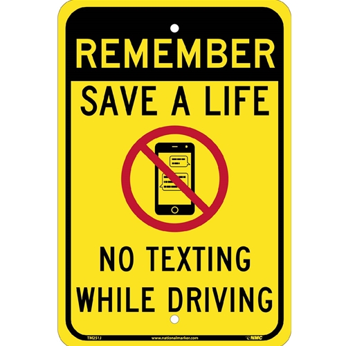 Remember Save A Life Traffic Sign Traffic Sign (TM251J)