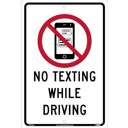 No Texting While Driving Traffic Sign Traffic Sign (TM253H)