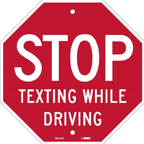 Stop Texting Stop Sign Traffic Sign (TM254R)