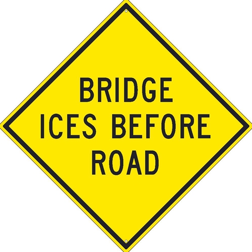Bridge Ices Before Road Sign (TM257K)