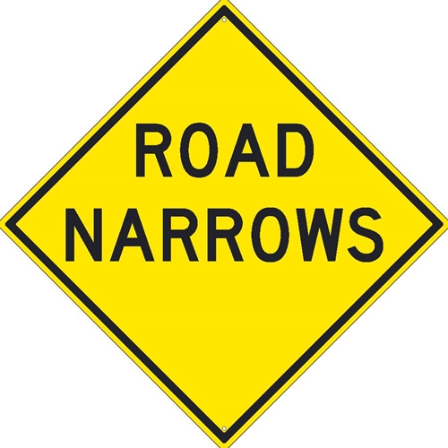 Road Narrows Sign (TM265K)