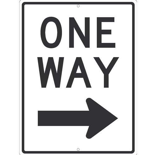 One Way With Right Arrow Graphic Sign (TM511J)