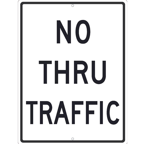 No Thru Traffic Sign (TM515K)