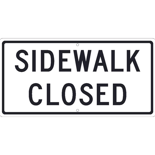 Sidewalk Closed Sign (TM516J)