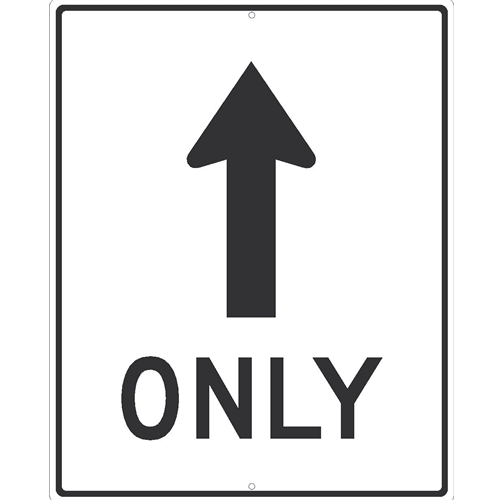 Straight Through Only Arrow Sign (TM523K)