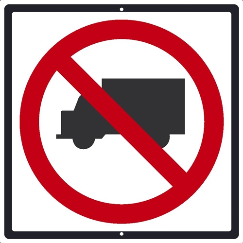 No Trucks Graphic Sign (TM537J)
