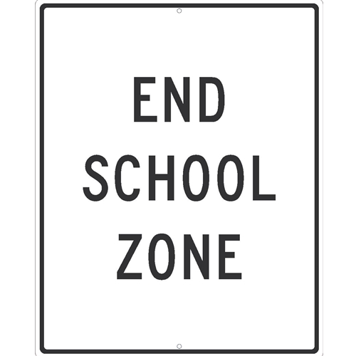 End School Zone Sign (TM600J)