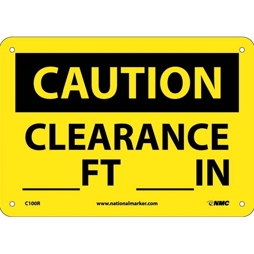 Caution Clearance Sign (C100R)