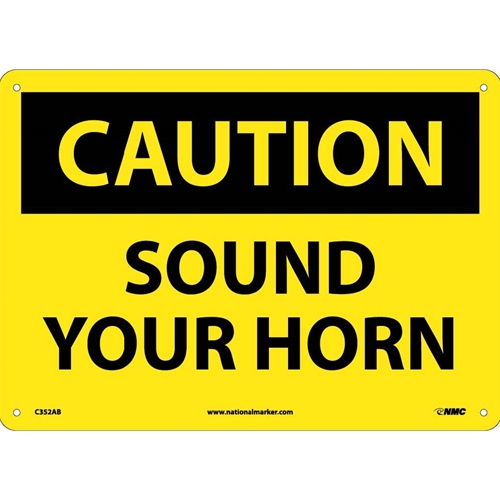 Caution Sound Your Horn Sign (C352AB)