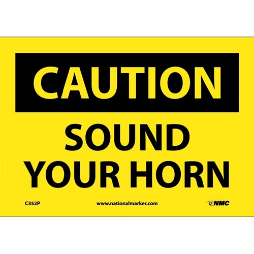 Caution Sound Your Horn Sign (C352P)