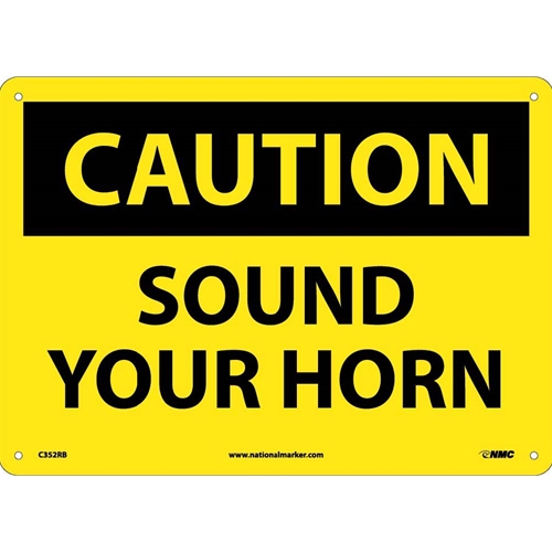 Caution Sound Your Horn Sign (C352RB)