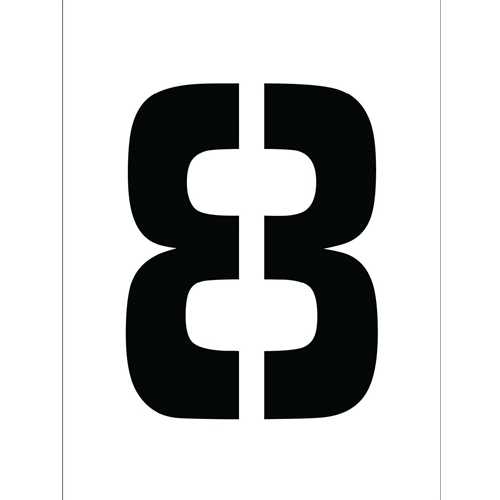 Individual Character Stencil 8" Number Set (PMC8-8)