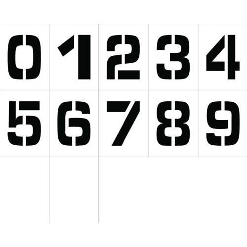 Individual Character Stencil Number Set 8" (PMN8)