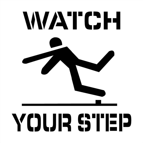 Watch Your Step Plant Marking Stencil (PMS201)