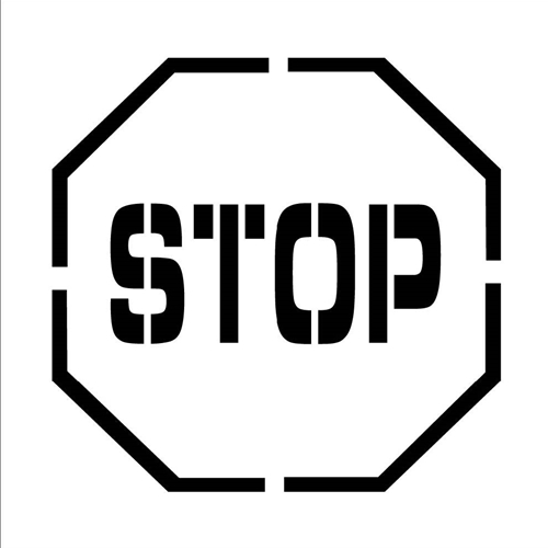 Stop Symbol Plant Marking Stencil (PMS203)